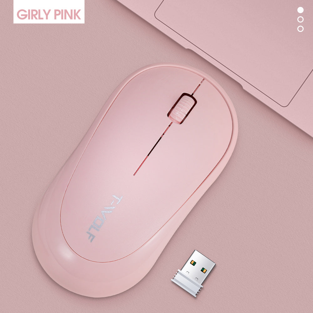 Q18 Wireless Office Mouse – 2.4G USB Receiver, 1000 DPI, Portable & Colorful Design